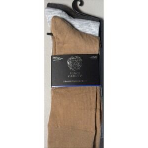 VINCE CAMUTO Men's Dress Socks 3 Pack Gray & Brown "One Size" Super Soft